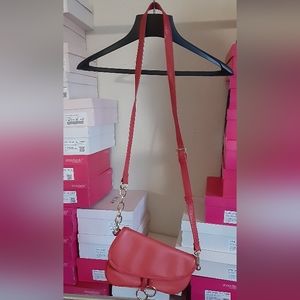 Small red button purse